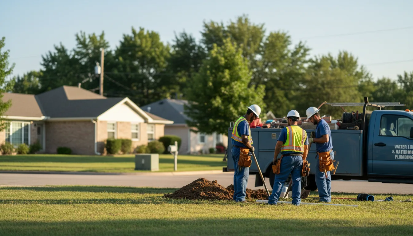 Residential water line and bathroom plumbing service in Union, WV